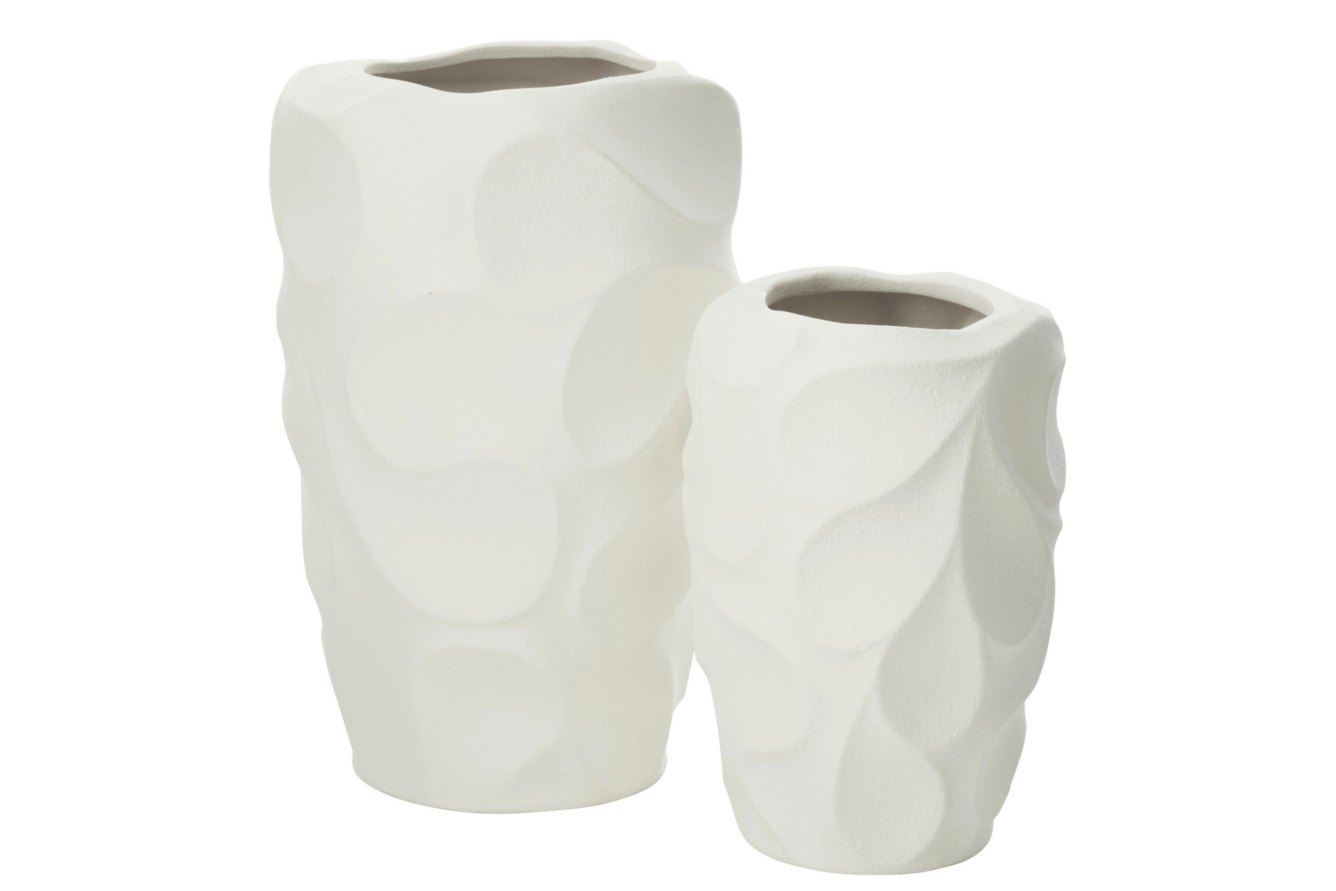 DEKOVASE  - Weiss, Basics, Keramik (27,5/27,5/43cm) - Ambia Home