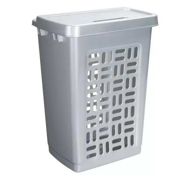 KOŠARA ZA PERILO - siva, Basics, umetna masa (60l)