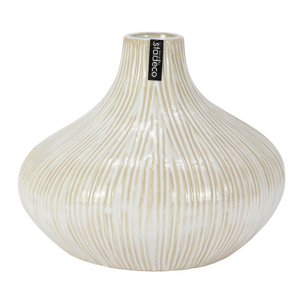 VÁZA, keramika, 17 cm - bílá, Basics, keramika (21/17/21cm)