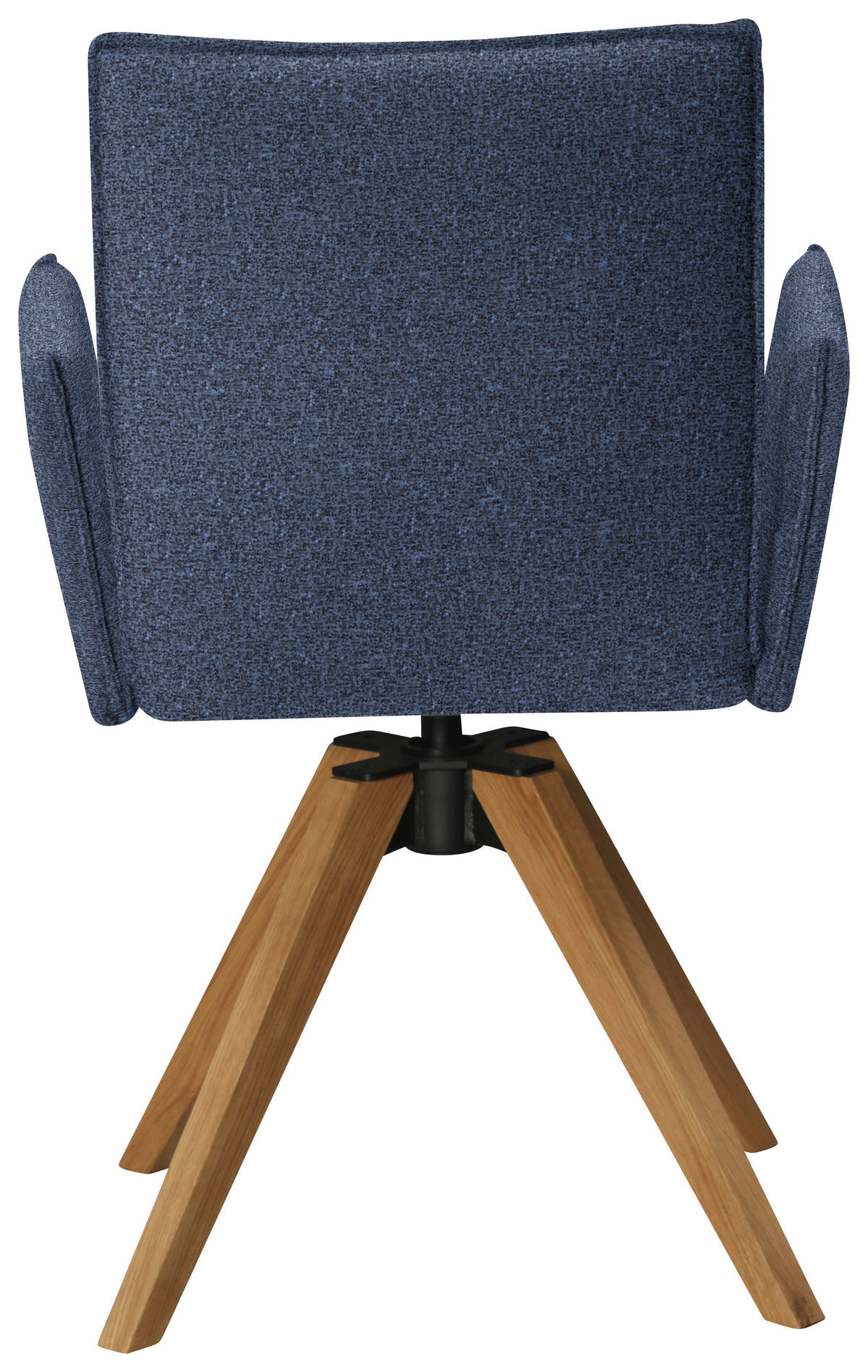 ARMLEHNSTUHL  in Samt  - Eichefarben/Dunkelblau, KONVENTIONELL, Holz/Textil (64/91/61cm) - Moderano