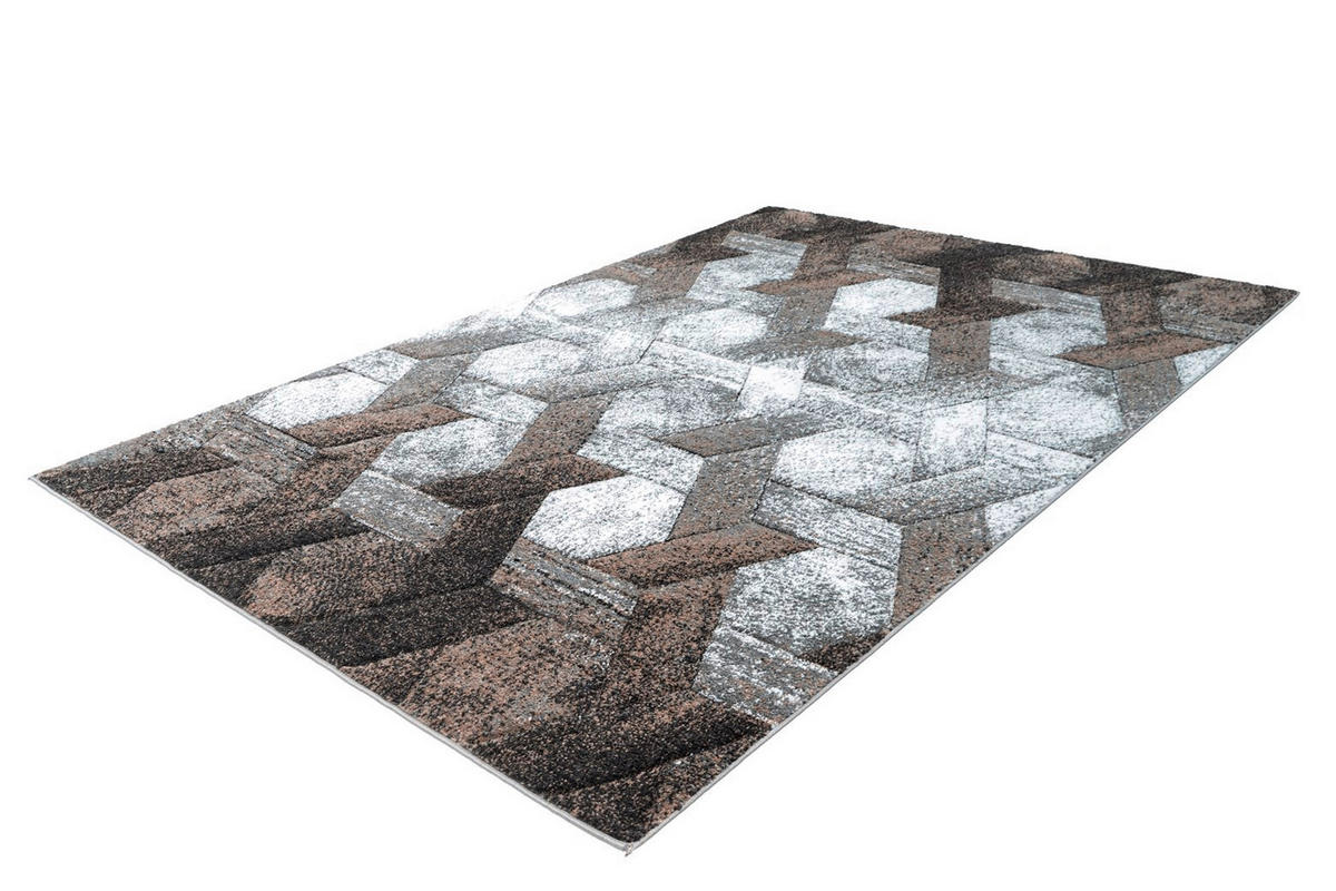 TEPPICH 160/230 cm Dominica Platin / Beige Grau  - Grau, KONVENTIONELL, Textil (160/230cm)