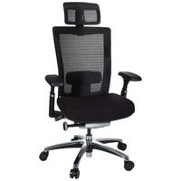 VRTLJIVI STOL umetna masa, tekstil črna  - srebrne barve/črna, Moderno, kovina/umetna masa (65/133/60cm) - MID.YOU