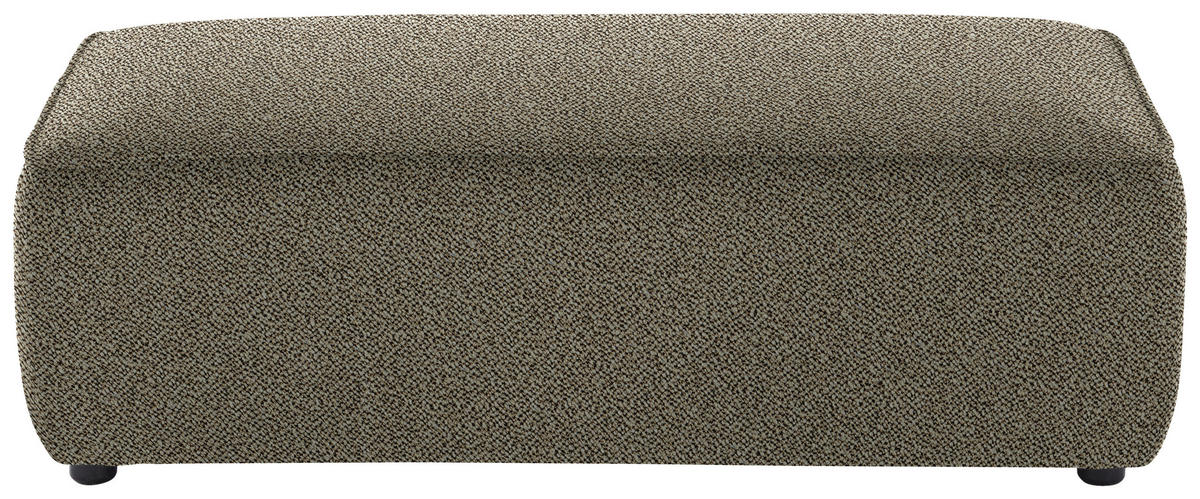 ECKSOFA in Flachgewebe Sandfarben  341/164 cm  - Sandfarben/Schwarz, Design, Kunststoff/Textil (341/164cm) - W.Schillig