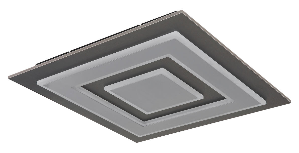 LED-TAKLAMPA 48/48/5,2 cm  - opal/grå, Basics, metall/plast (48/48/5,2cm)