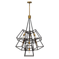 ZÁVESNÉ SVIETIDLO, 70.3/124.8 cm  - čierna/zlatá, Konventionell, kov (70.3/124.8cm) - Elstead Lighting