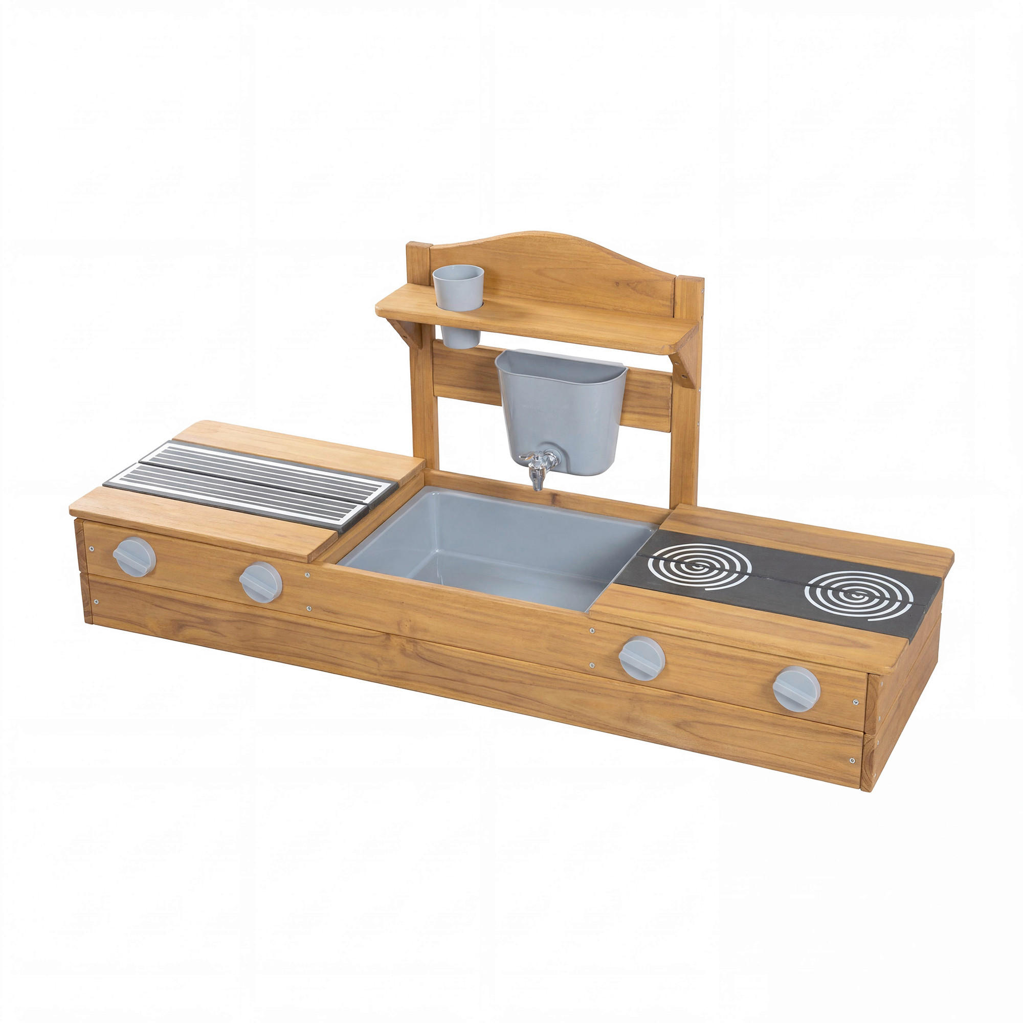 SANDKASTEN  - Teakfarben, Basics, Holz/Kunststoff (116/54/37cm) - Roba