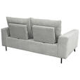 BIGSOFA  in Cord Hellgrau  - Hellgrau/Schwarz, KONVENTIONELL, Textil/Metall (246/100/116cm) - Carryhome
