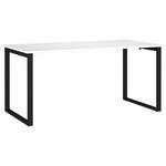 SCHREIBTISCH 160/80/75 cm  in Schwarz, Weiß  - Schwarz/Weiß, MODERN, Holzwerkstoff/Metall (160/80/75cm) - Novel