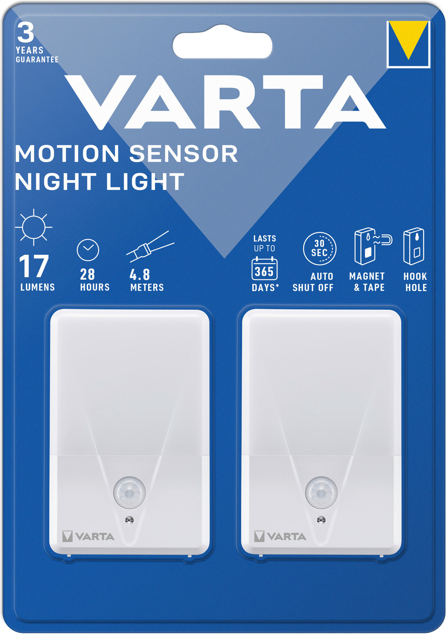 ÉJJELI LÁMPA - fehér, Basics, műanyag (16,8/23,7/3,1cm) - Varta