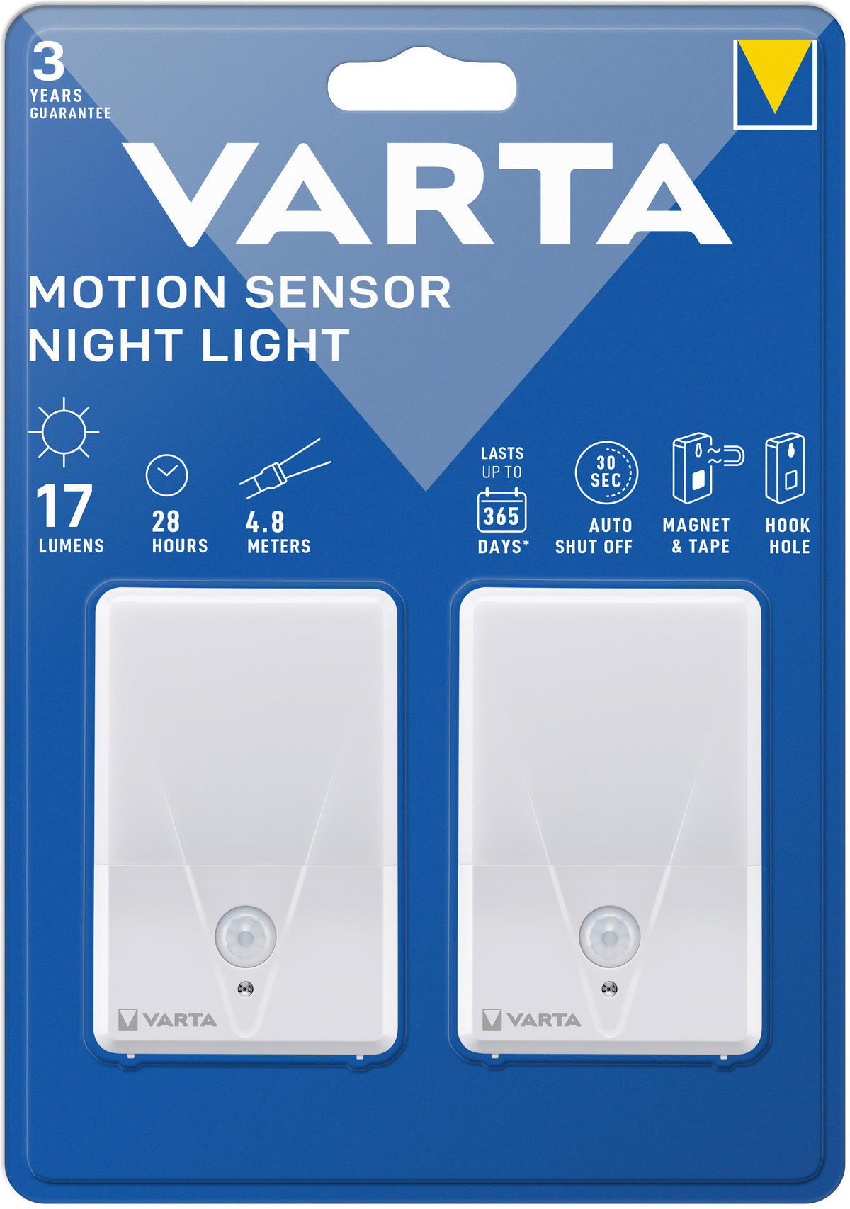 ÉJJELI LÁMPA - fehér, Basics, műanyag (16,8/23,7/3,1cm) - Varta