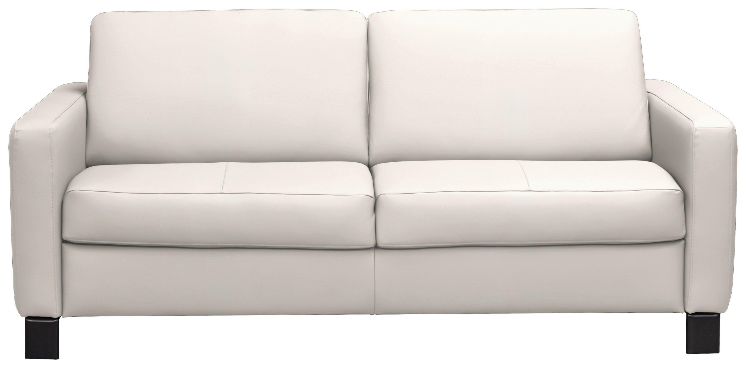 SCHLAFSOFA Kombination Echtleder/Lederlook Lederlook Ecru  - Ecru/Schwarz, KONVENTIONELL, Leder/Textil (190/87/100cm) - Celina Home