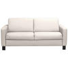SCHLAFSOFA in Textil, Leder Ecru  - Ecru/Schwarz, Konventionell, Leder/Textil (190/87/100cm) - Celina Home