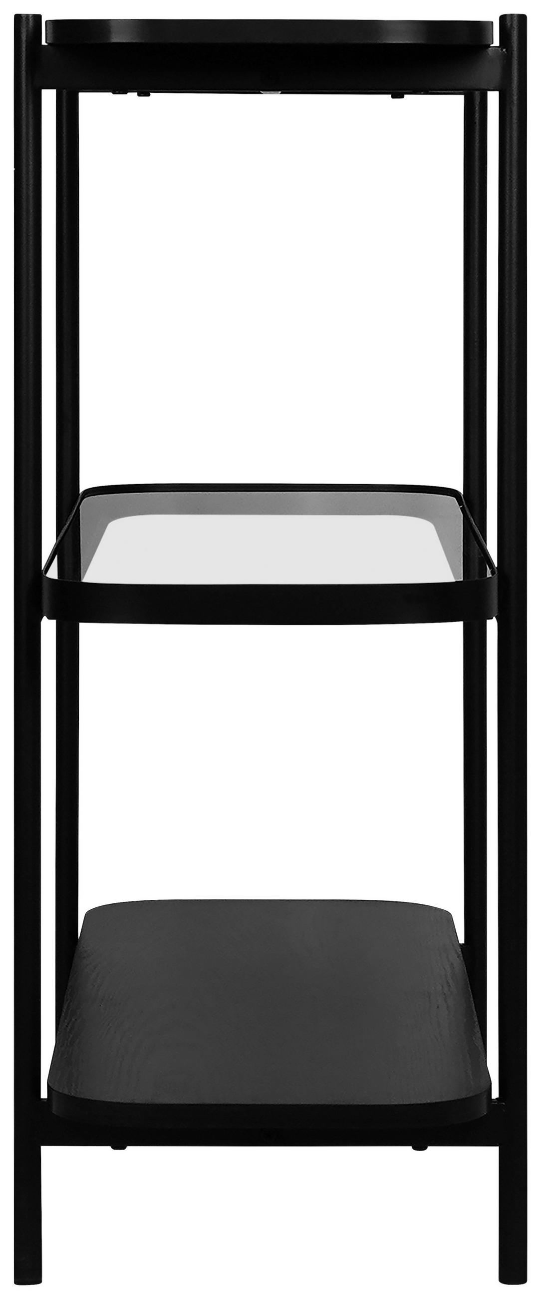 REGAL Grau, Schwarz  - Schwarz/Grau, Trend, Glas/Holzwerkstoff (90/84/34cm) - Xora