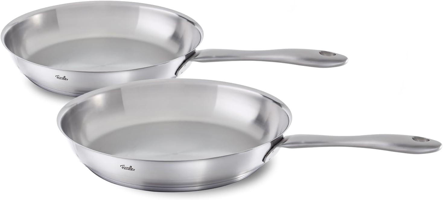 PFANNENSET Catania Edelstahl 2-teilig  - Edelstahlfarben, Basics, Metall - Fissler
