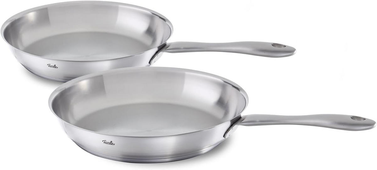 PFANNENSET Catania Edelstahl 2-teilig  - Edelstahlfarben, Basics, Metall - Fissler