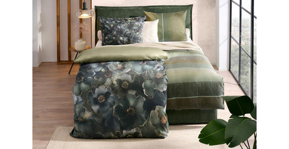 BETTWÄSCHE Charlottesville Satin 140/200 cm  - Grün, Basics, Textil (140/200cm) - Novel