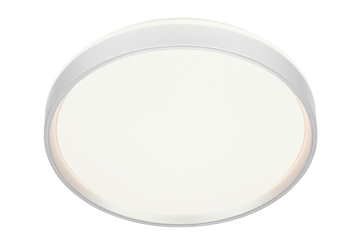 STROPNÍ LED SVÍTIDLO, 38 cm - bílá/barvy hliníku, Trend, kov/plast (38cm) - Novel