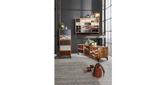 LOWBOARD  in 150/50/45 cm  - Multicolor/Braun, LIFESTYLE, Keramik/Holz (150/50/45cm) - Landscape