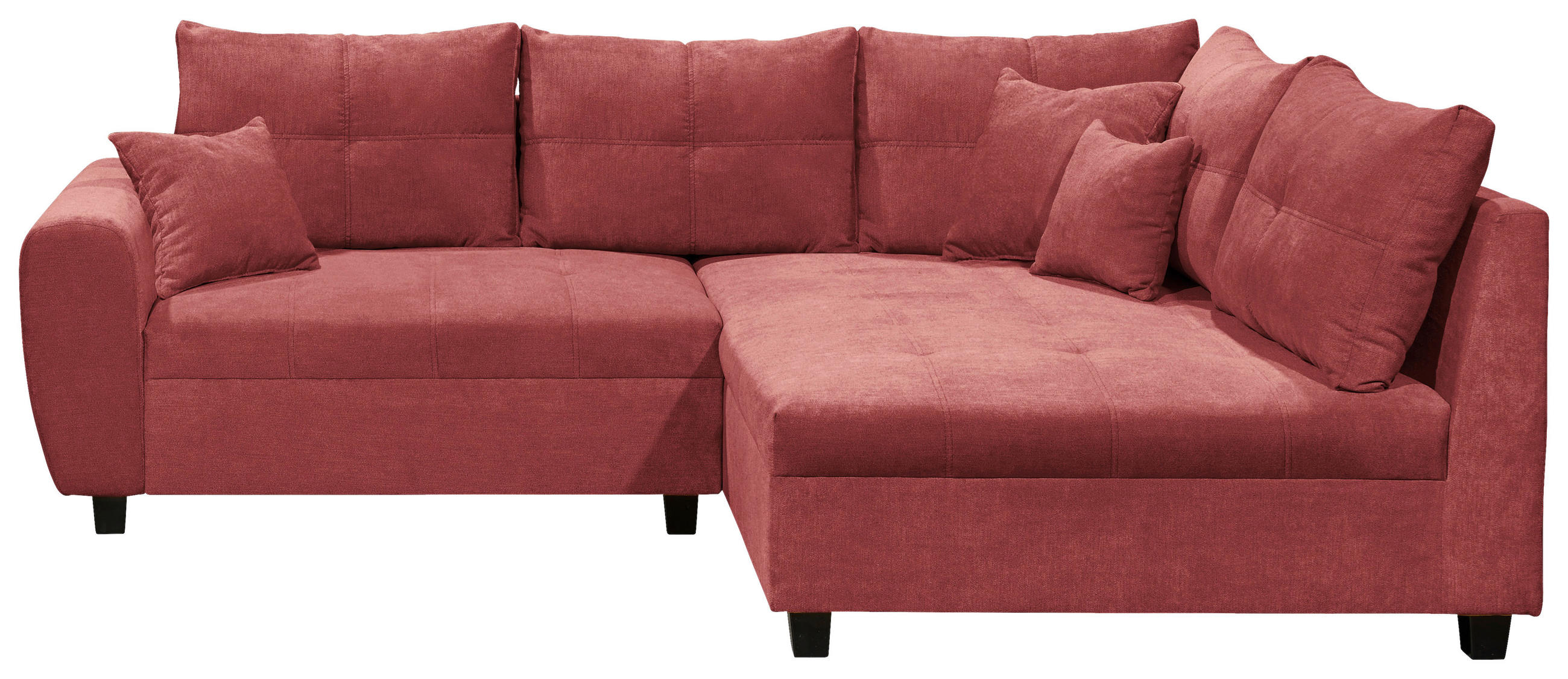 SAROKKANAPÉ textil, faalapú anyag szeder  - szeder/fekete, Basics, műanyag/faalapú anyag (248/176cm) - MID.YOU