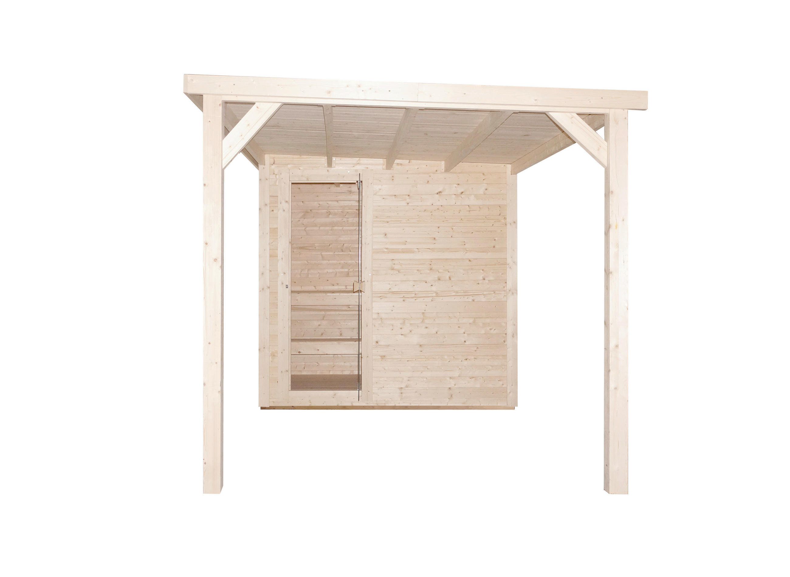 SAUNA für 4-5 Personen Rauma  - Naturfarben, KONVENTIONELL, Holz (460/230/219,5cm) - Sanotechnik