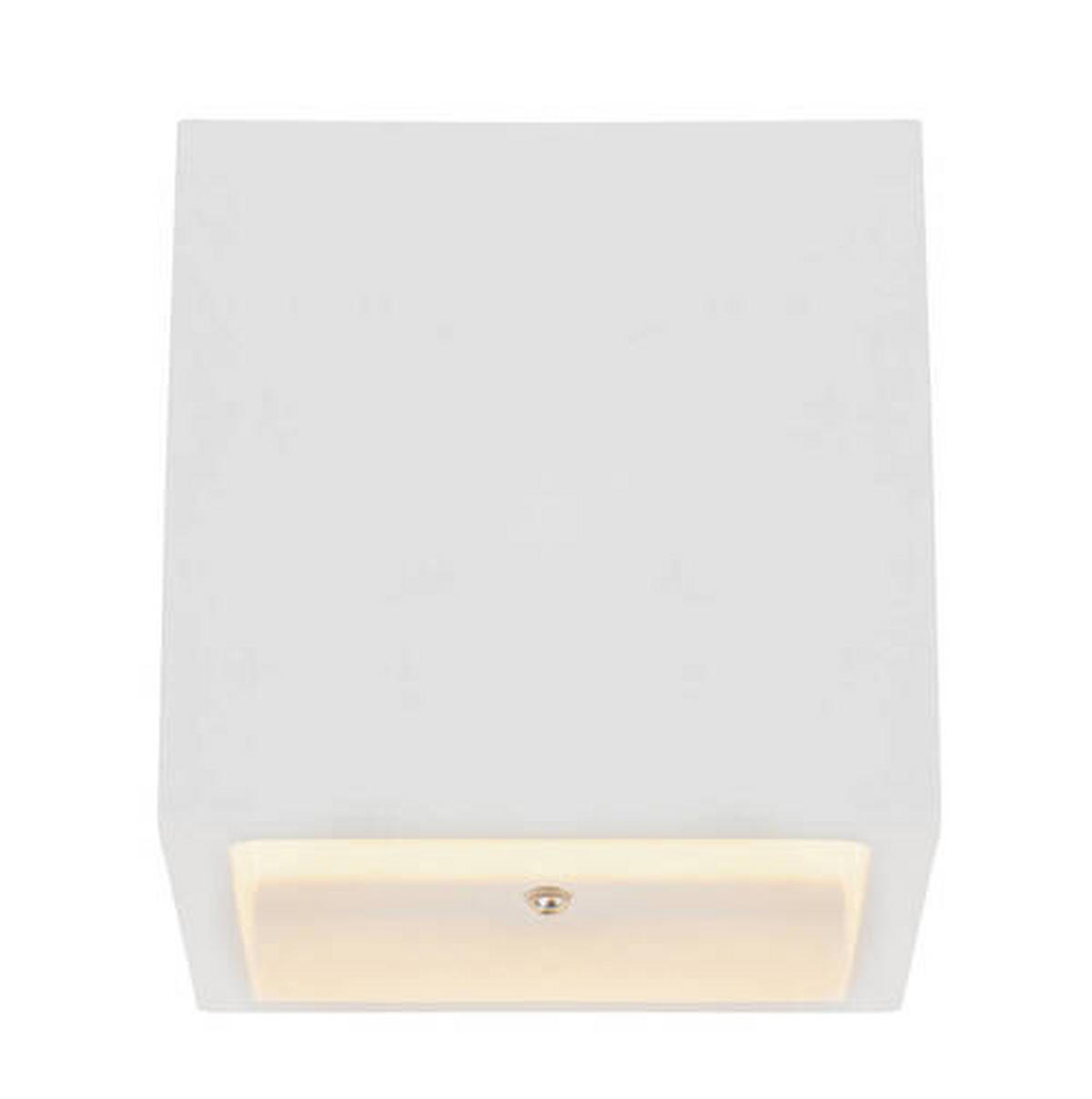WANDLEUCHTE - Weiss, Design, Naturmaterialien (11,5/11,5/11,5cm) - Globo