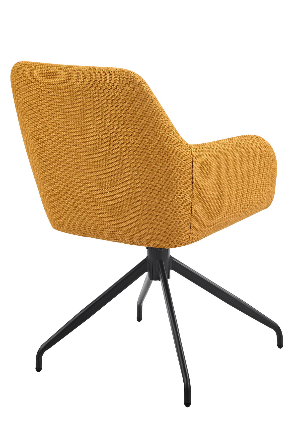 ARMLEHNSTUHL-SET 2 Stück  in Stahl Webstoff, Mikrofaser  - Gelb/Schwarz, MODERN, Textil/Metall (56/83/60cm) - MID.YOU