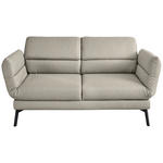 2-SITZER-SOFA in Flachgewebe Sandfarben  - Sandfarben/Schwarz, Design, Textil/Metall (178-226/83-113/96-177cm) - Dieter Knoll