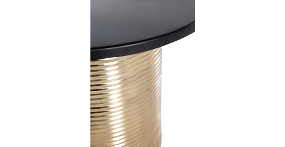 BEISTELLTISCH 50/50/40 cm Couture Schwarz, Goldfarben rund  - Goldfarben/Schwarz, LIFESTYLE, Metall (50/50/40cm) - Landscape