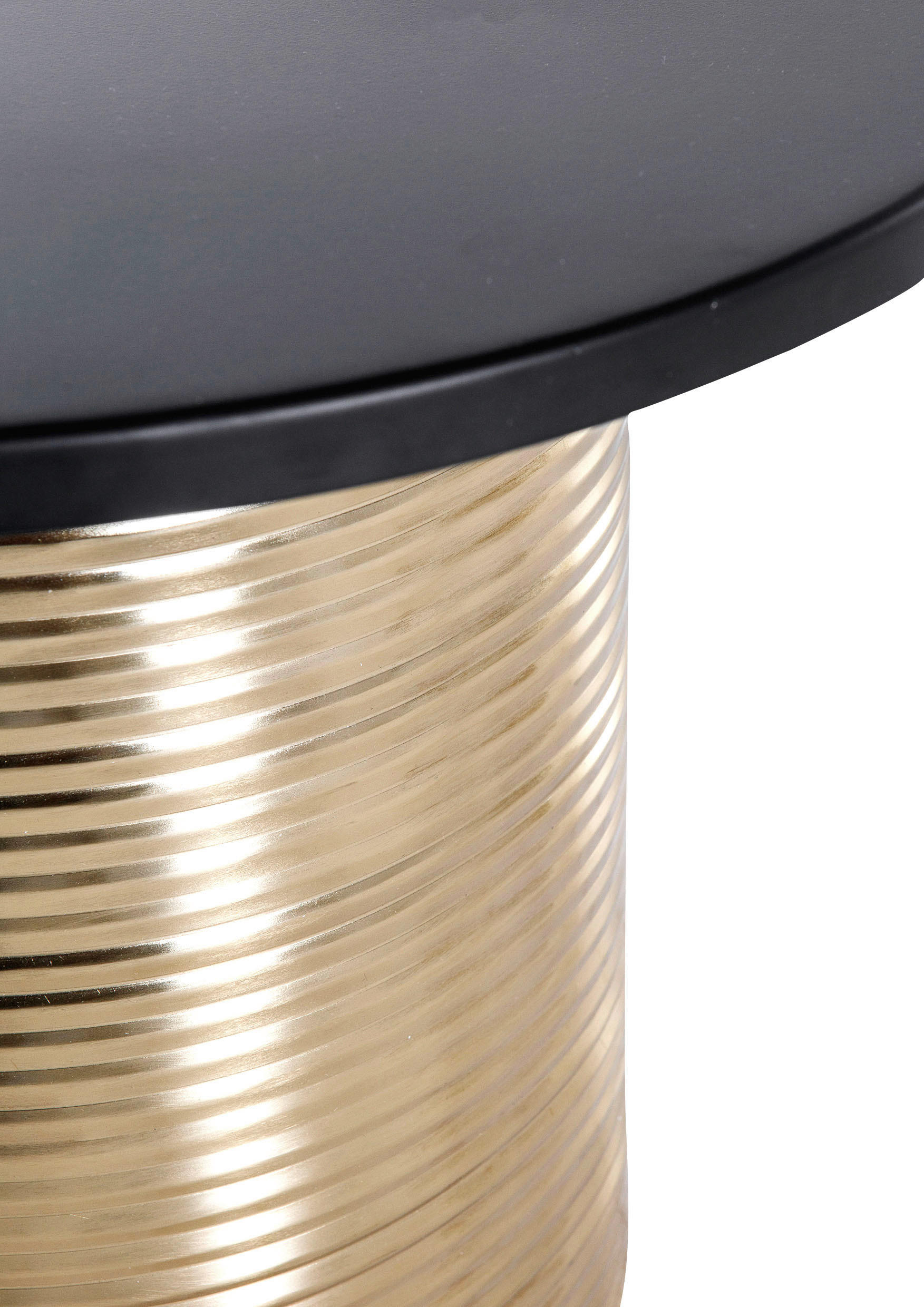 BEISTELLTISCH 50/50/40 cm Schwarz, Goldfarben rund  - Goldfarben/Schwarz, LIFESTYLE, Metall (50/50/40cm) - Landscape