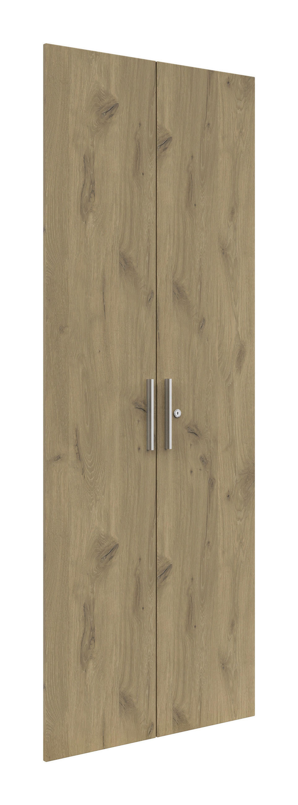 TÜRENSET 75,5/206,6/1,6 cm   - Eichefarben/Silberfarben, KONVENTIONELL, Holzwerkstoff/Metall (75,5/206,6/1,6cm) - Voleo