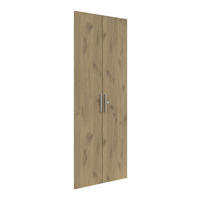 TÜRENSET 75,5/206,6/1,6 cm   - Eichefarben/Silberfarben, KONVENTIONELL, Holzwerkstoff/Metall (75,5/206,6/1,6cm) - Voleo
