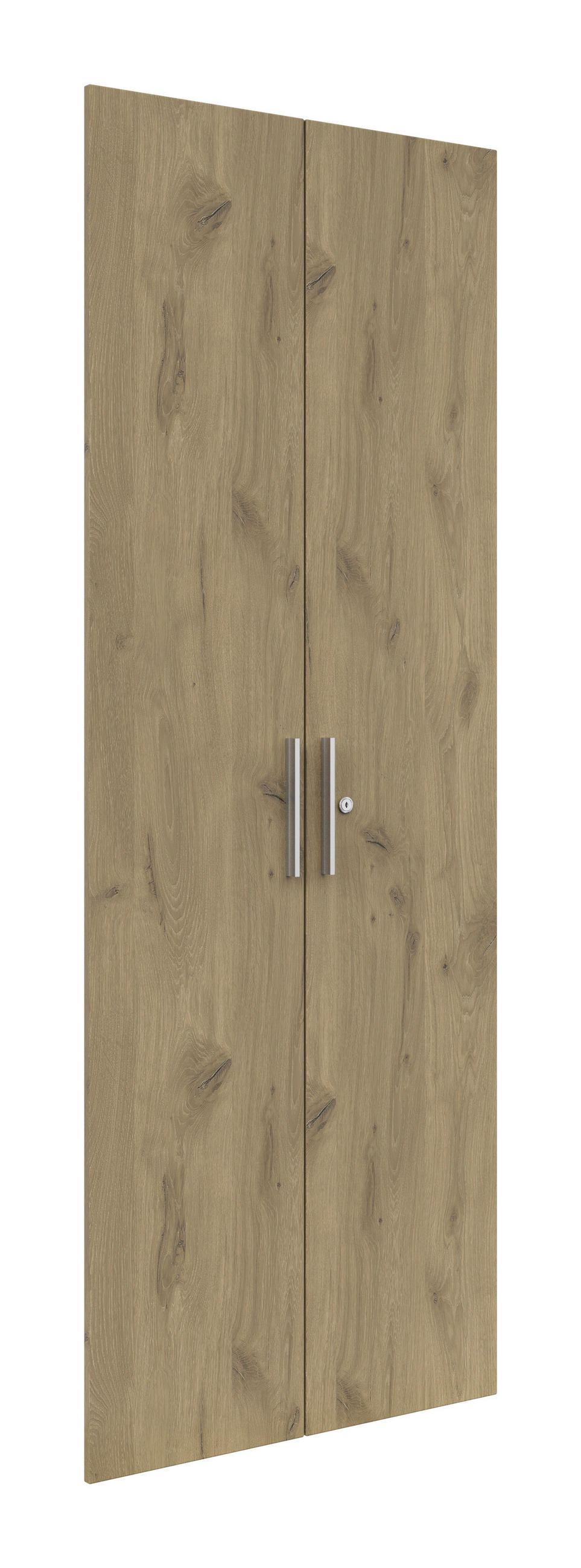 TÜRENSET 75,5/206,6/1,6 cm   - Eichefarben/Silberfarben, KONVENTIONELL, Holzwerkstoff/Metall (75,5/206,6/1,6cm) - Voleo