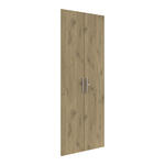 TÜRENSET 75,5/206,6/1,6 cm   - Eichefarben/Silberfarben, KONVENTIONELL, Holzwerkstoff/Metall (75,5/206,6/1,6cm) - Voleo