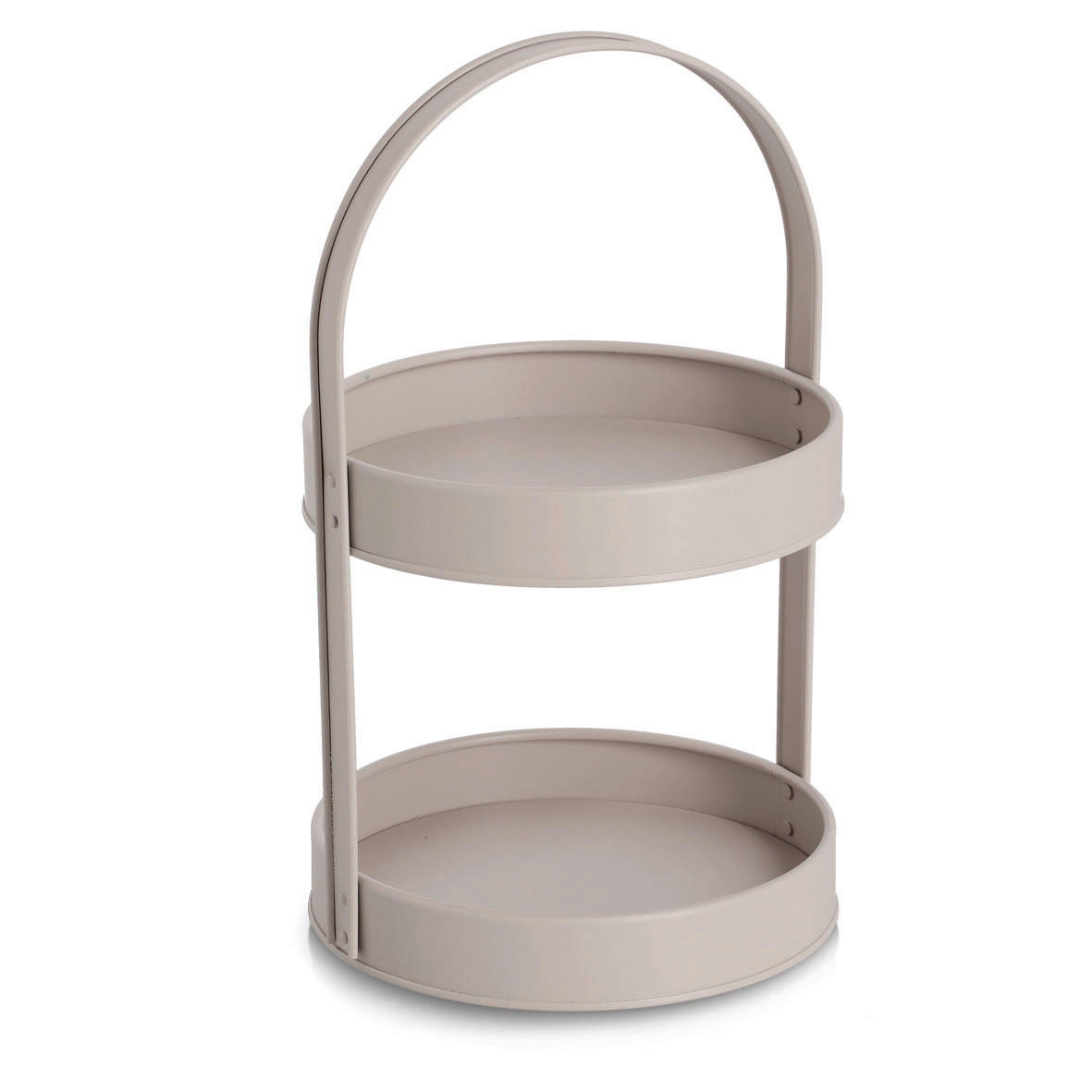 ETAGERE 2-stöckig - Greige, Basics, Metall (20,5/19,5/33cm) - Zeller Present