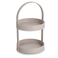 ETAGERE 2-stöckig - Greige, Basics, Metall (20,5/19,5/33cm) - Zeller Present