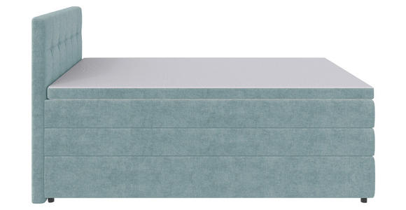 BOXSPRINGBETT 120/200 cm  in Hellblau  - Schwarz/Hellblau, KONVENTIONELL, Kunststoff/Textil (120/200cm) - Carryhome