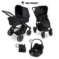 KINDERWAGENSET Salsa 5 Air 3in1 Set Calla  - Schwarz, Basics, Textil/Metall (63/118/95.5cm) - ABC Design