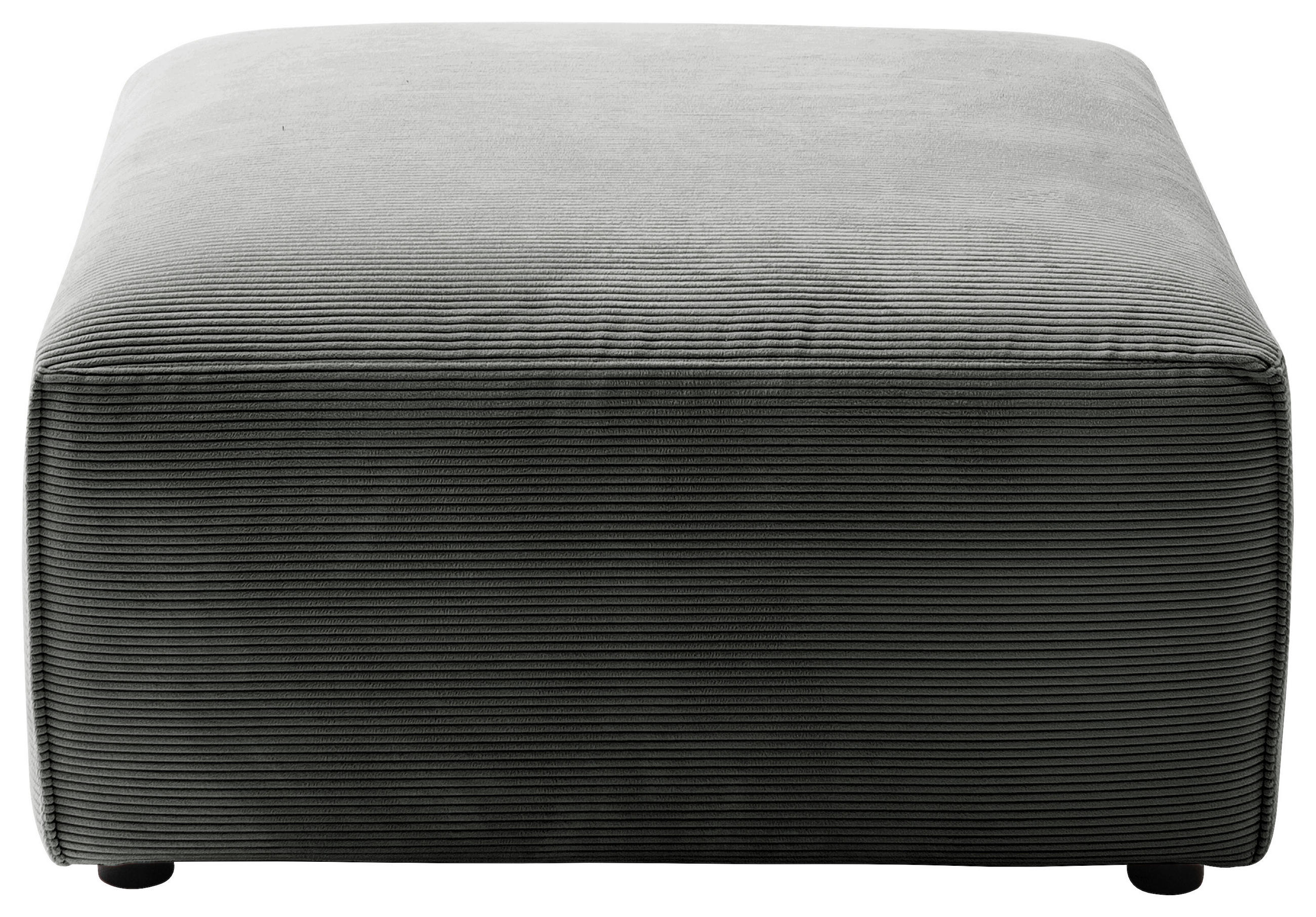 HOCKER in Textil Anthrazit  - Anthrazit/Schwarz, Design, Kunststoff/Textil (80/71/80cm) - Pure Home Lifestyle