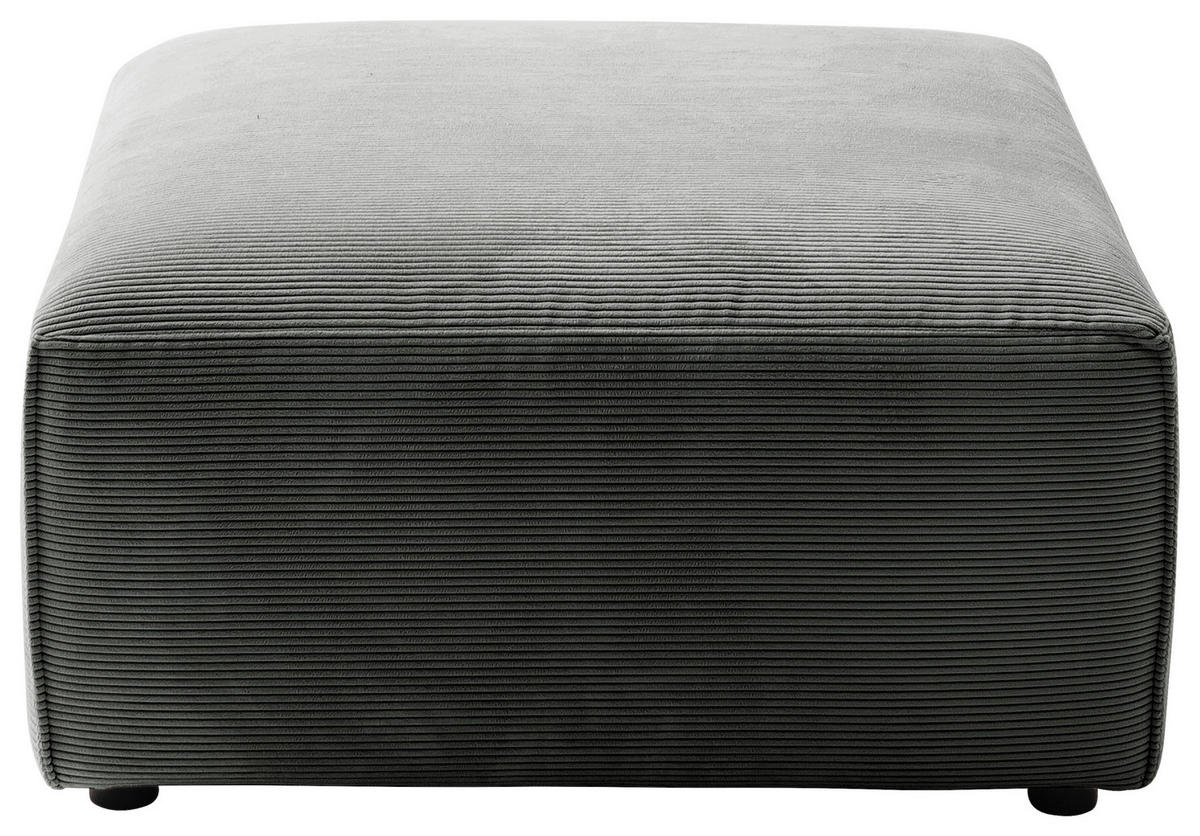 HOCKER in Textil Anthrazit  - Anthrazit/Schwarz, Design, Kunststoff/Textil (80/71/80cm) - Pure Home Lifestyle