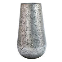 DEKOVASE  - Silberfarben, Design, Metall (25/47/25cm) - Livetastic