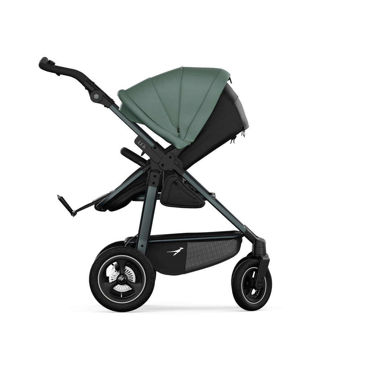 KOMBIKINDERWAGEN mono4 2-in-1 Kombikinderwagen  - Schwarz/Olivgrün, Basics, Textil/Metall (57/111/108cm) - TFK