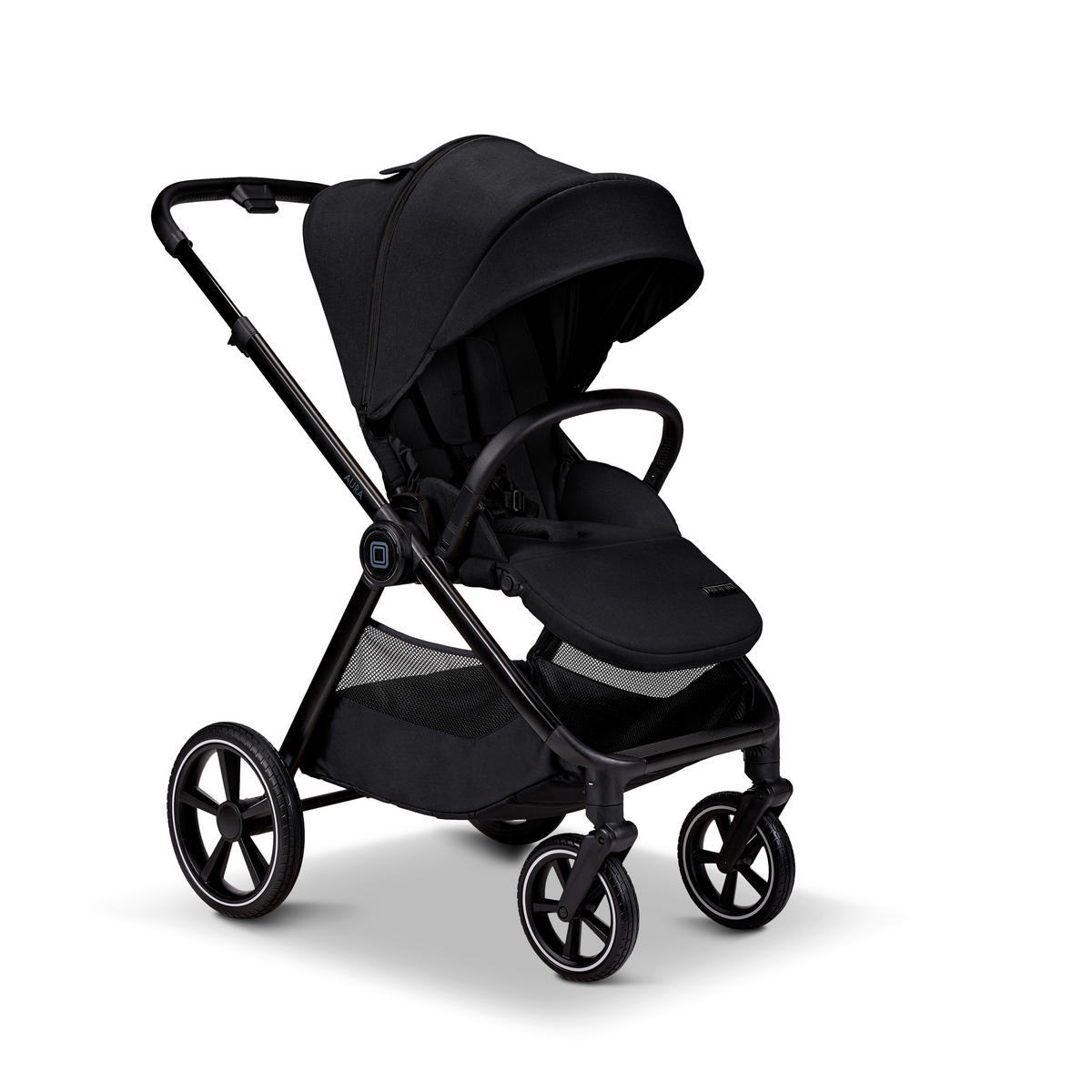 KOMBIKINDERWAGEN  Aura  Onyx Melange  - Schwarz, Basics, Textil (86/61/120cm) - Moon