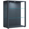 VITRINE in Anthrazit  - Anthrazit/Schwarz, MODERN, Glas/Holzwerkstoff (70/90/35cm) - MID.YOU