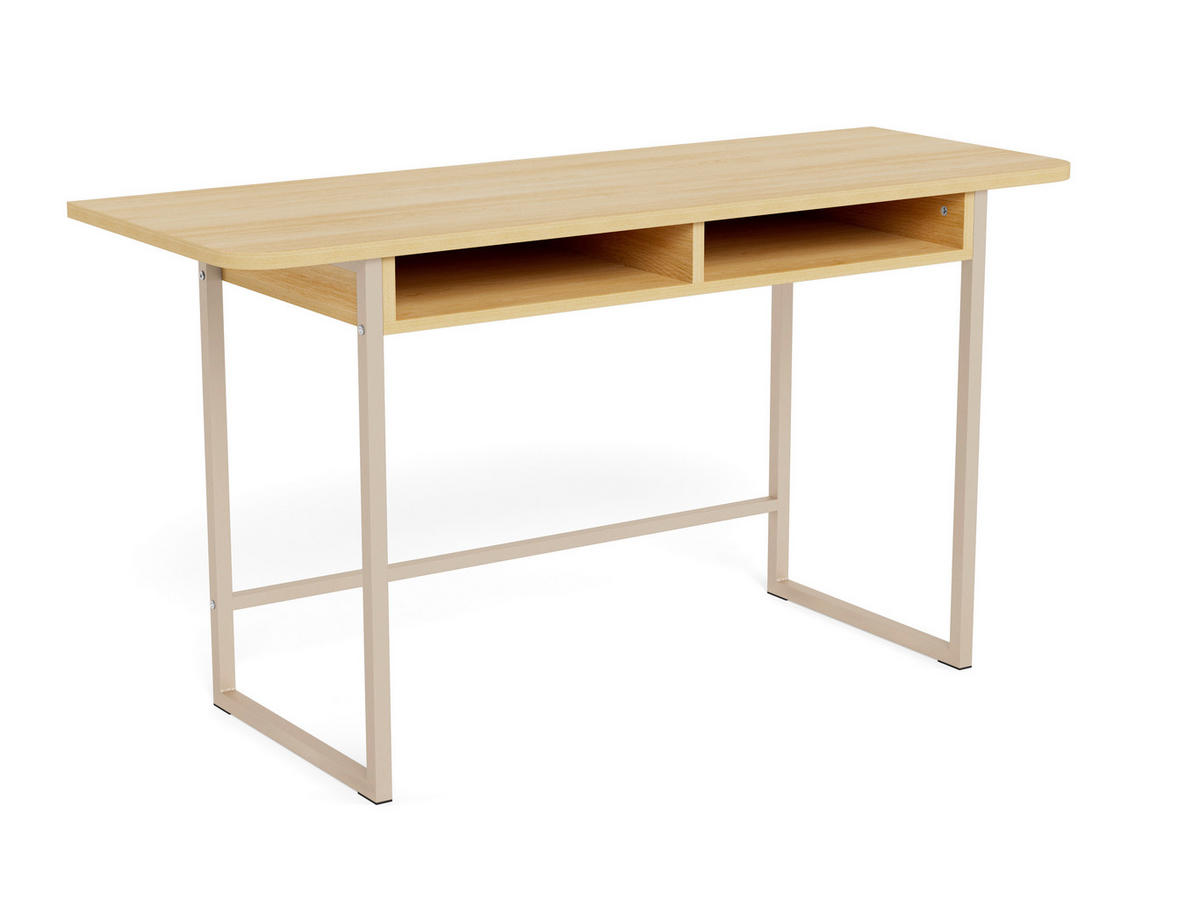 KONSOLENTISCH DARLINGTON Grau, Eichefarben  - Eichefarben/Grau, Design, Holzwerkstoff/Metall (140/40/77cm) - MID.YOU