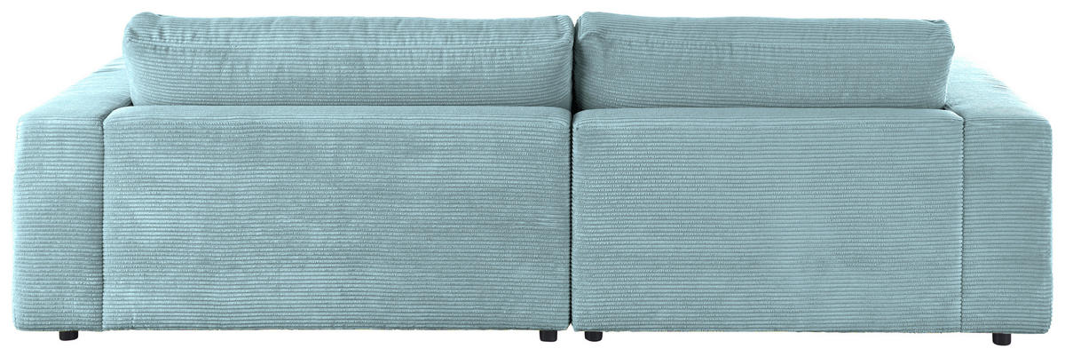 ECKSOFA in Cord Hellblau  - Schwarz/Hellblau, Design, Kunststoff/Textil (190/270cm) - Lomoco