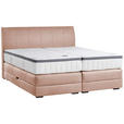 BOXSPRINGBETT 160/200 cm,  in Bettkasten, Topper, Matratzen, H2 + H2 = mittel  - Wengefarben, KONVENTIONELL, Holz/Textil (160/200cm) - Novel