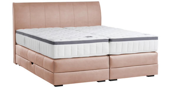 BOXSPRINGBETT 160/200 cm,  in Bettkasten, Topper, Matratzen, H2 + H2 = mittel  - Wengefarben, KONVENTIONELL, Holz/Textil (160/200cm) - Novel