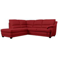 ECKSOFA  Lederlook Rot  - Rot, Design, Kunststoff/Textil (225/245cm) - Livetastic