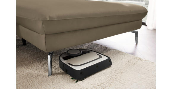ECKSOFA in Echtleder Hellbraun 325/157 cm - Hellbraun/Schwarz, Design, Leder/Metall (325/157cm) - Dieter Knoll