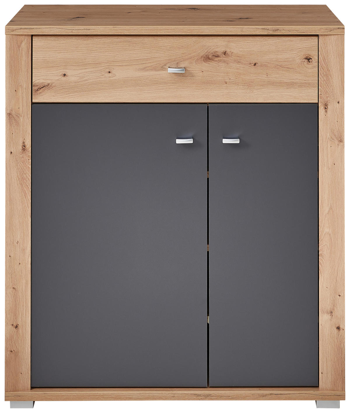 ORMAR ZA OBUĆU  boje grafita, hrast Artisan  drvni materijal     - srebrne boje/boje grafita, Design, drvni materijal/metal (86/103/38cm) - Xora